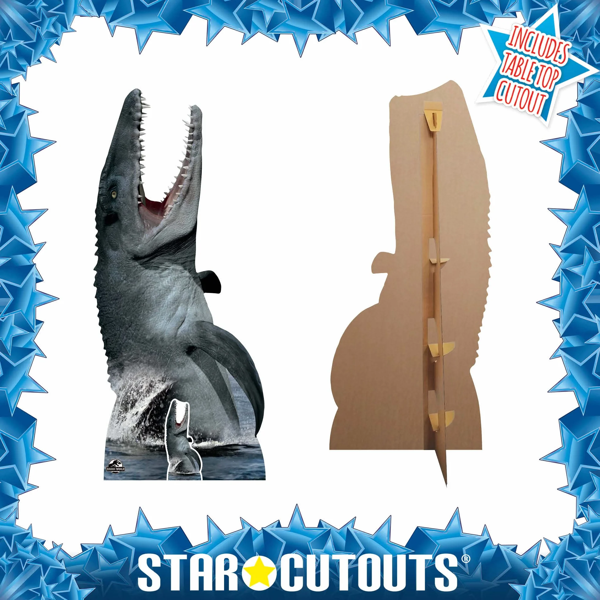 Star Cutouts Ltd Mosasaurus Dinozaur Kartonowe wycięcie SC1293 duże solidne