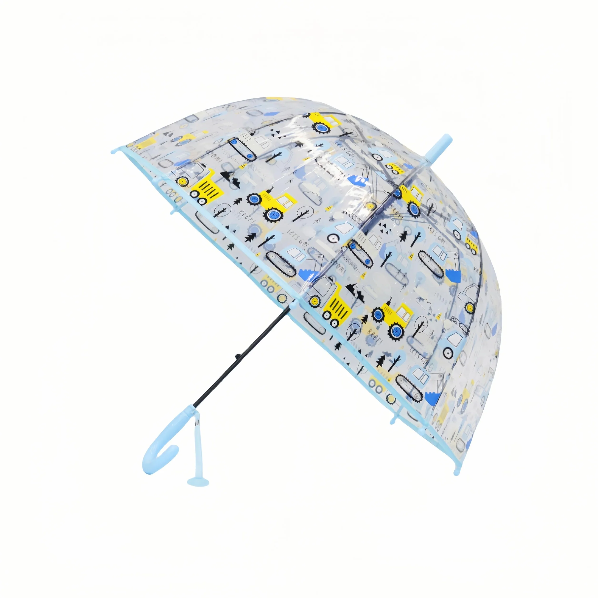 Parasol dziecięcy z dachem kopułowym, lekki, uroczy, zabawny design, ochrona przed wiatrem i deszczem, parasol w kształcie dzwonka, przezroczysty - prezent dla dzieci