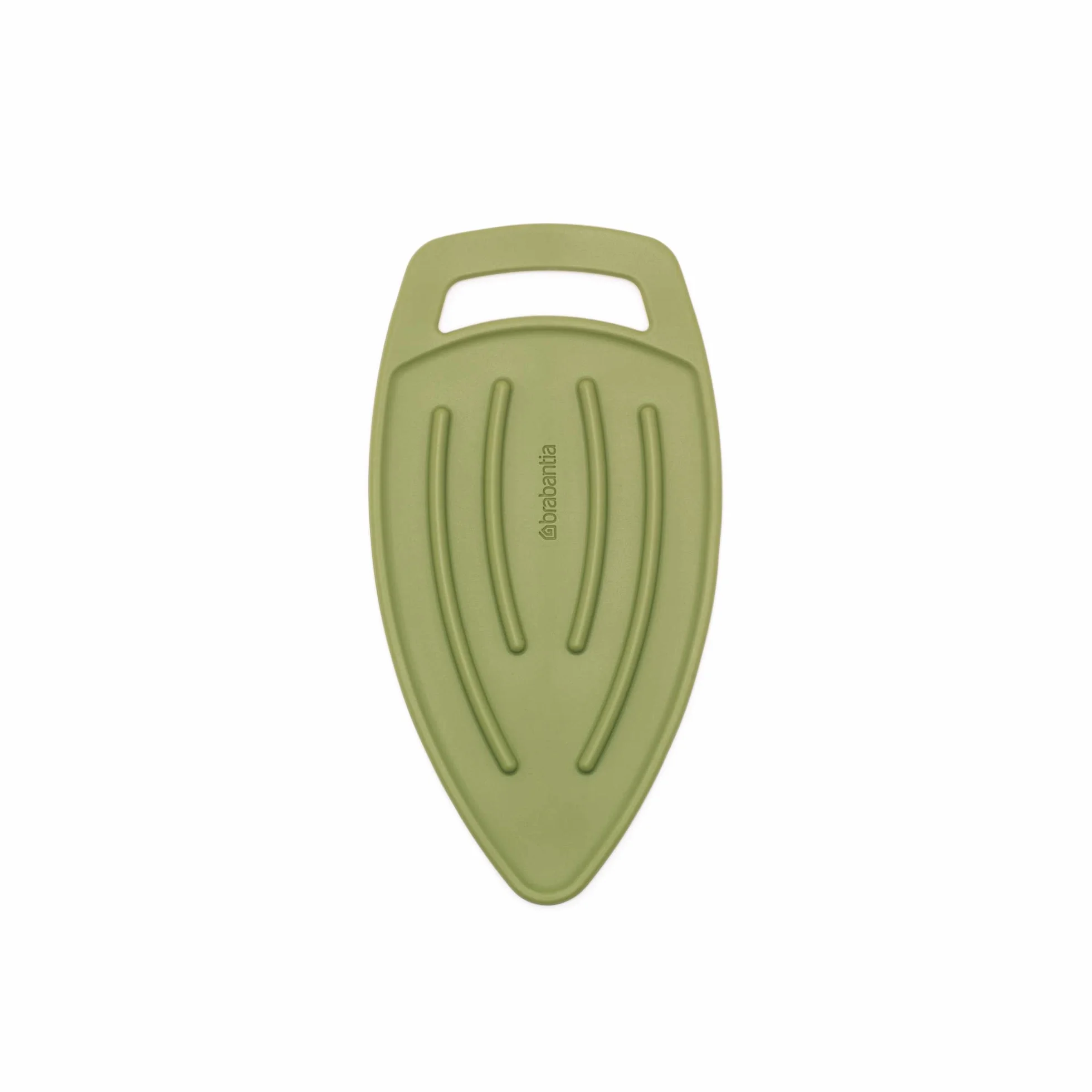 Brabantia - Podkładka pod Żelazko do Prasowania - Żaroodporna Mata - Ochronny Elastyczny Silikon - Odpoczynek od Źelazka - Łatwy do Przechowywania - Max. 220°C - Calm Green - 28.5 x 0.5 x 15 cm