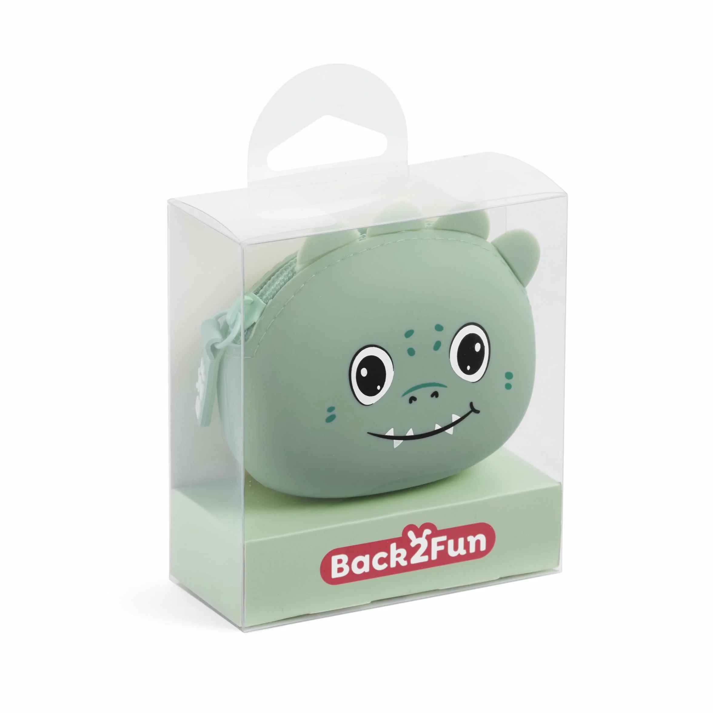 Back2Fun - Miękki silikonowy portfel, rozmiar 90 x 70 x 35 mm, zamek błyskawiczny, mały pojemnik na monety, uroczy wzór zwierzęcy, przeznaczony dla małych przedmiotów, prezent lub do użytku szkolnego