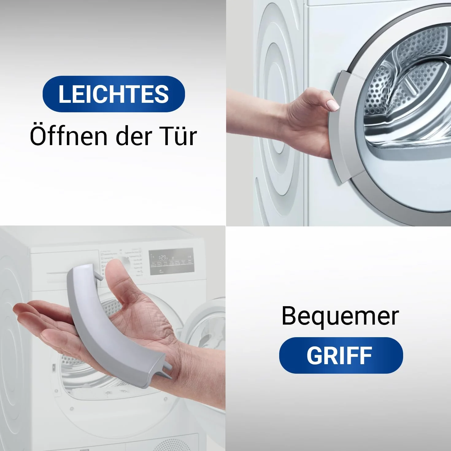 VIOKS Uchwyt drzwiowy zamiennik do suszarki Siemens 00643356 643356 IQ700 IQ500