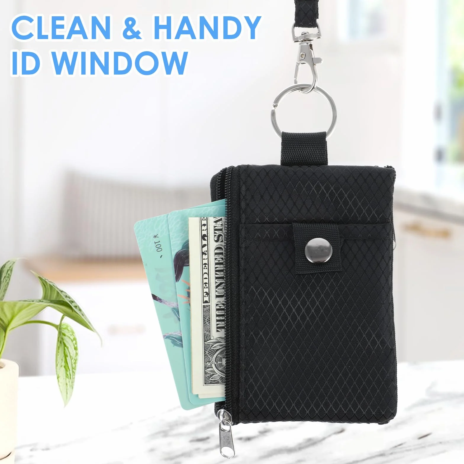 Blokowanie RFID, wodoodporny, zamek błyskawiczny, etui na dowód osobisty, podróżny portfel na szyję ze smyczą, brelok, uchwyt na identyfikator, dla kobiet i mężczyzn