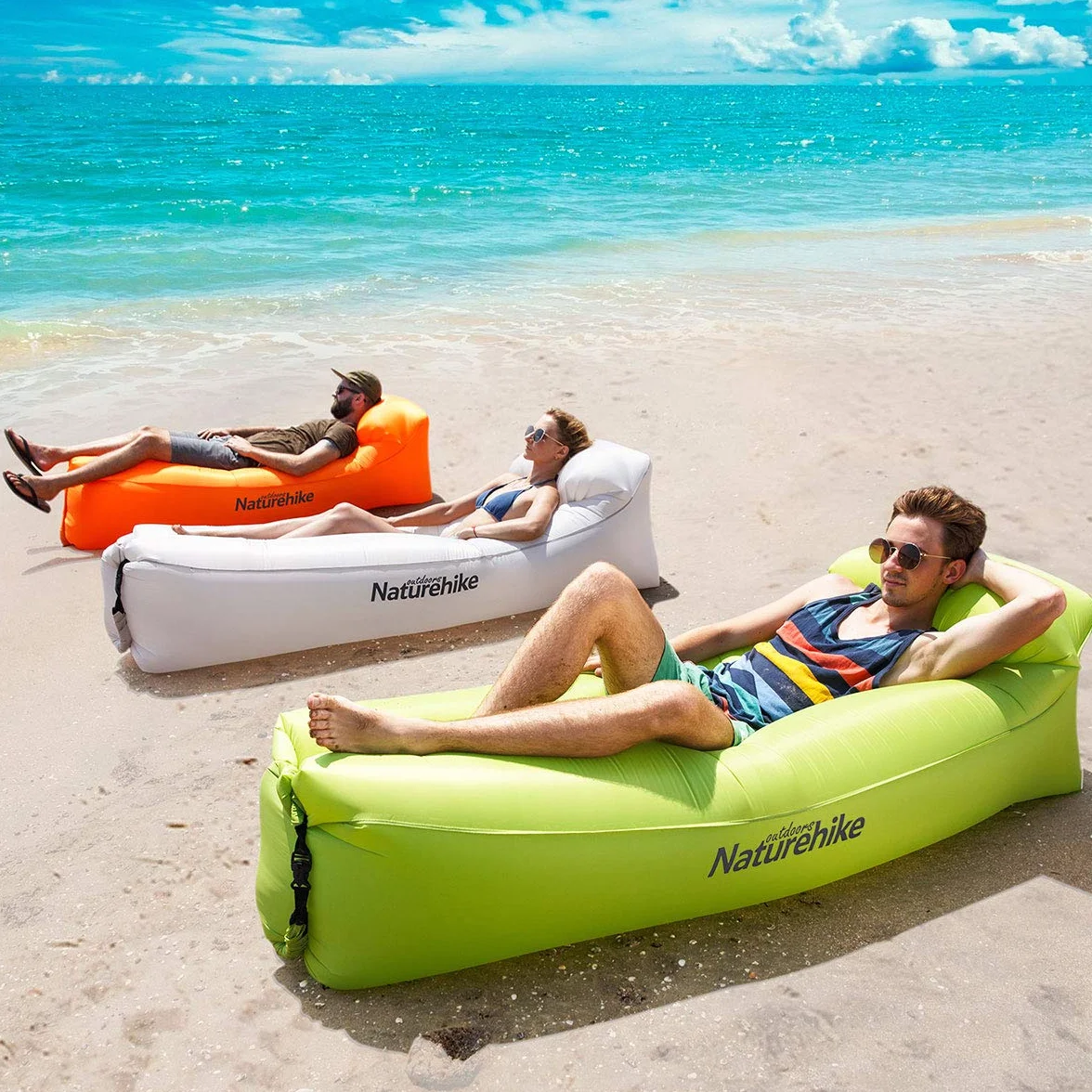 Naturehike Nadmuchiwany leżak Wodoodporna Sofa Powietrzna z Pakietem Przenośnym, Nadmuchiwana Sofa Leniwa Nadmuchiwana Sofa do Podróży, Pieszych Wycieczek Basenu i Plaży (Szary)