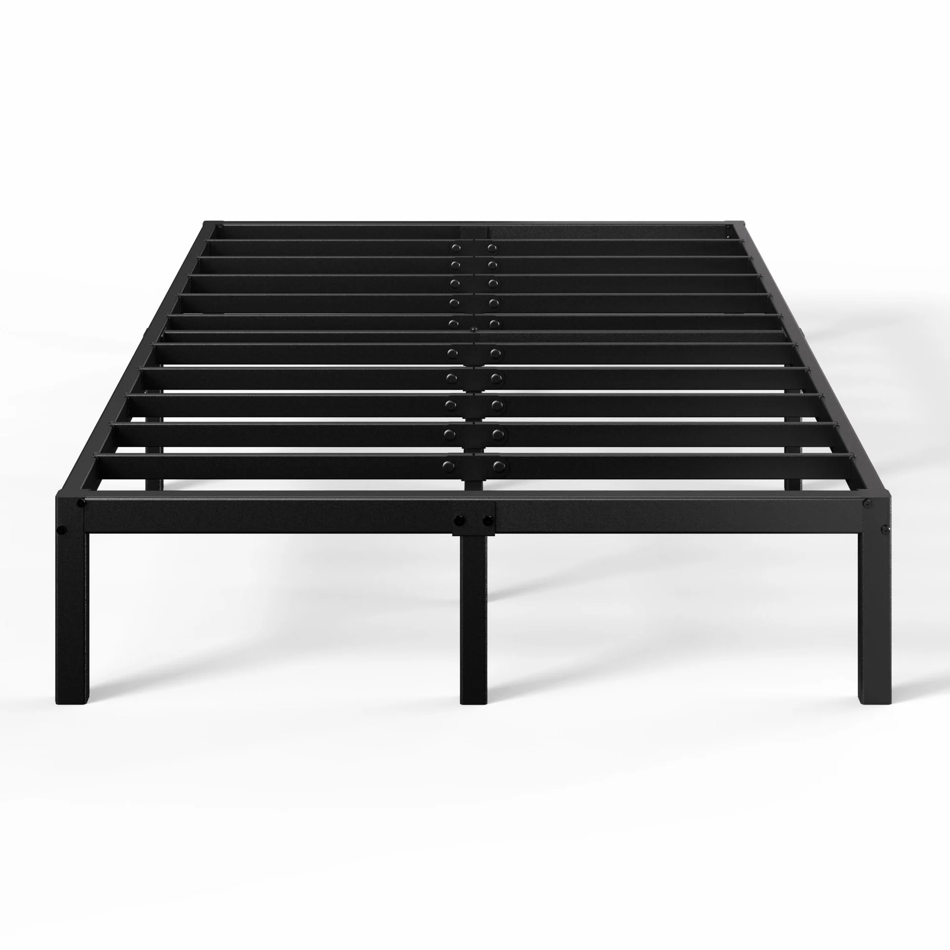 Zinus Elias Łóżko 135x190 cm z Schowkiem Rama Metalowa Czarna