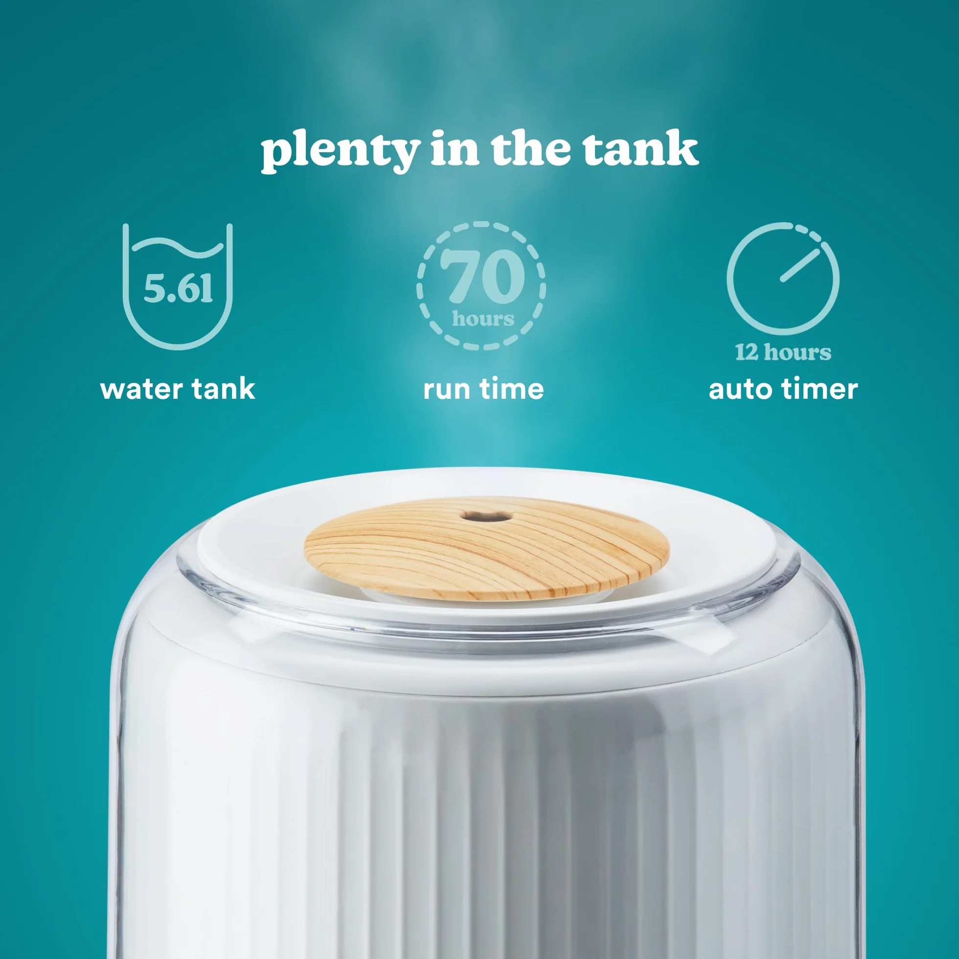 HoMedics TotalComfort Deluxe ultradźwiękowy nawilżacz powietrza, widoczna zimna mgiełka, wypełnienie od góry 5,6 l, mgiełka 360°, idealny do pomieszczeń rodzinnych i sypialni, olejek eteryczny