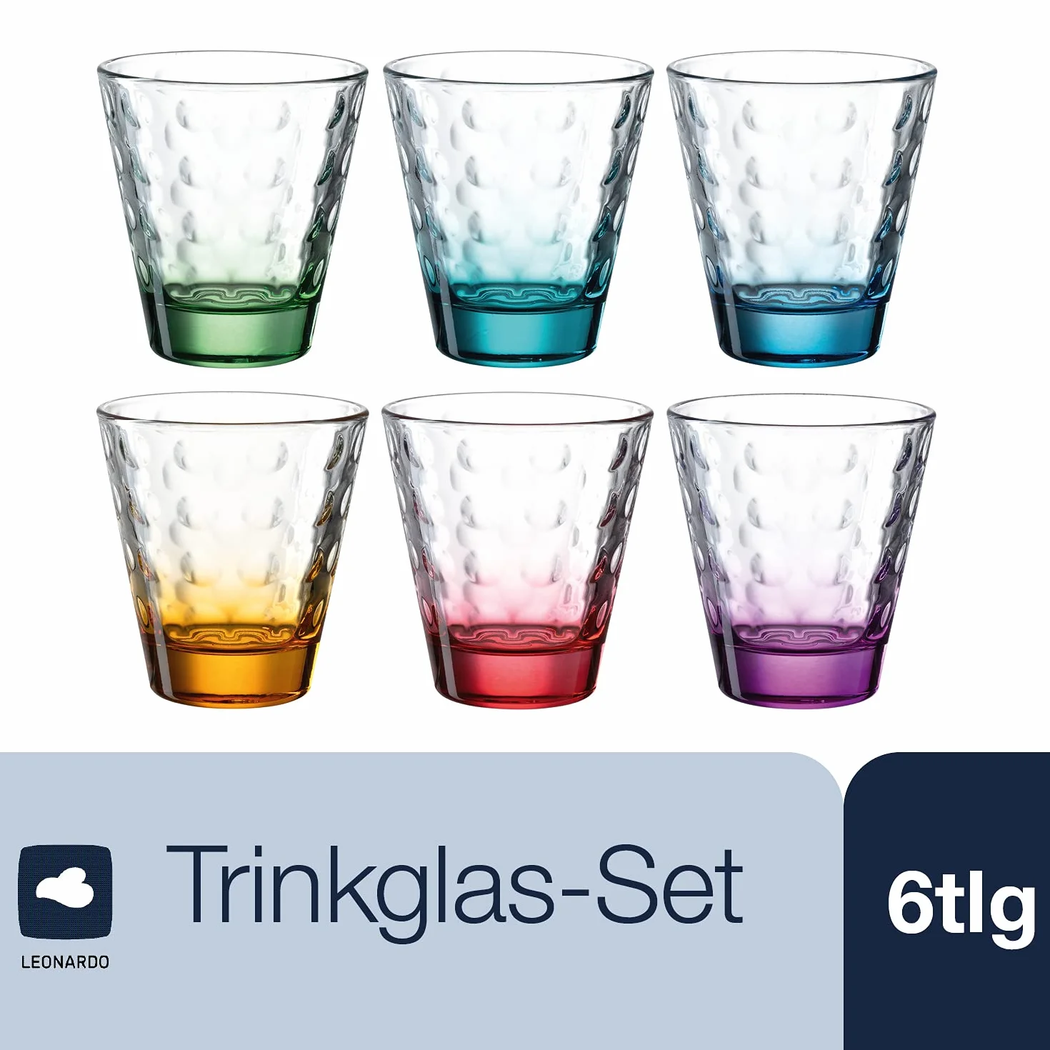 Leonardo Optic zestaw 6 szklanek do wody 215 ml do zmywarki