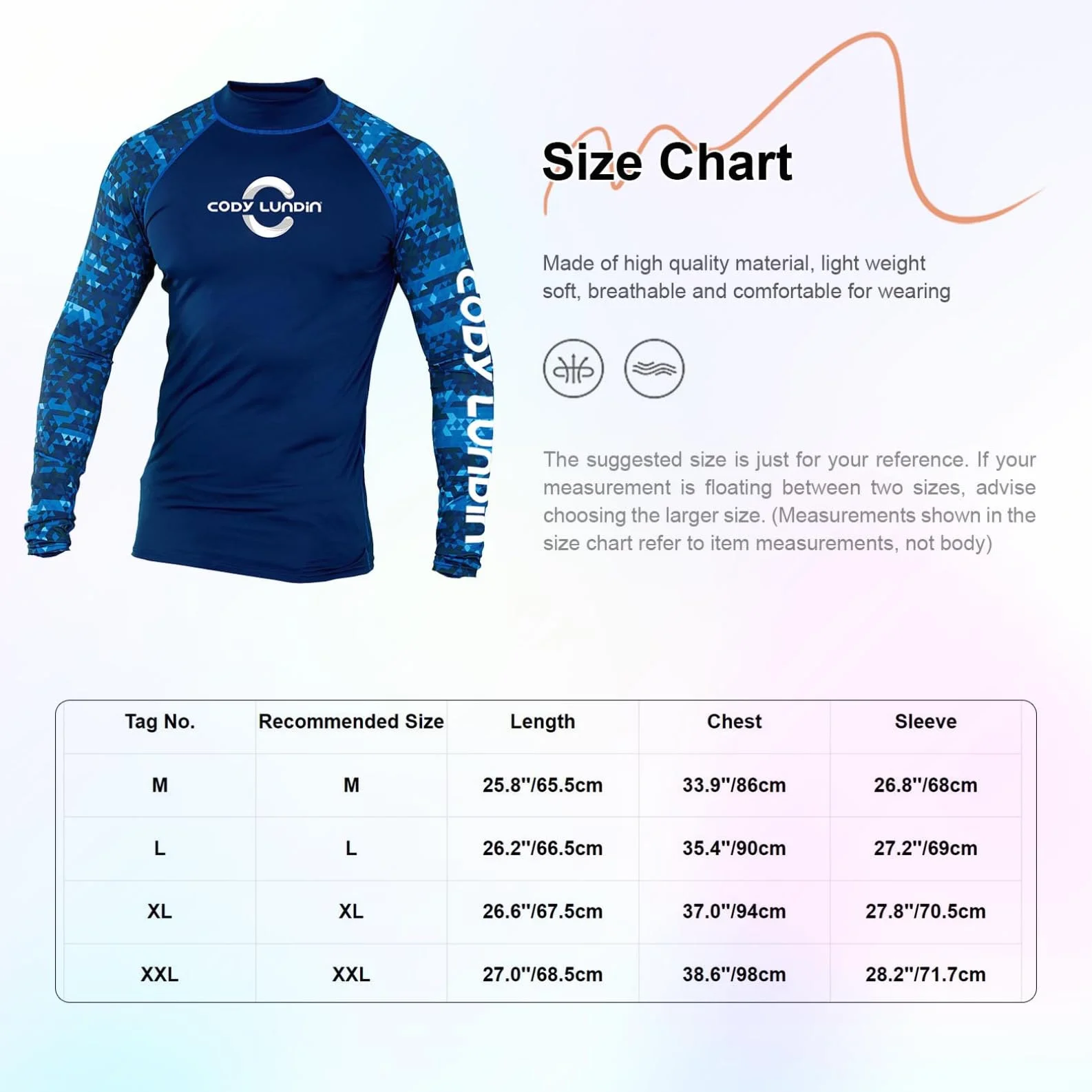ranrann Męska koszulka Rashguard z długim rękawem Kompresja Anty-UV Ochrona przeciwsłoneczna Szybkoschnący Sport Pływanie Surfing