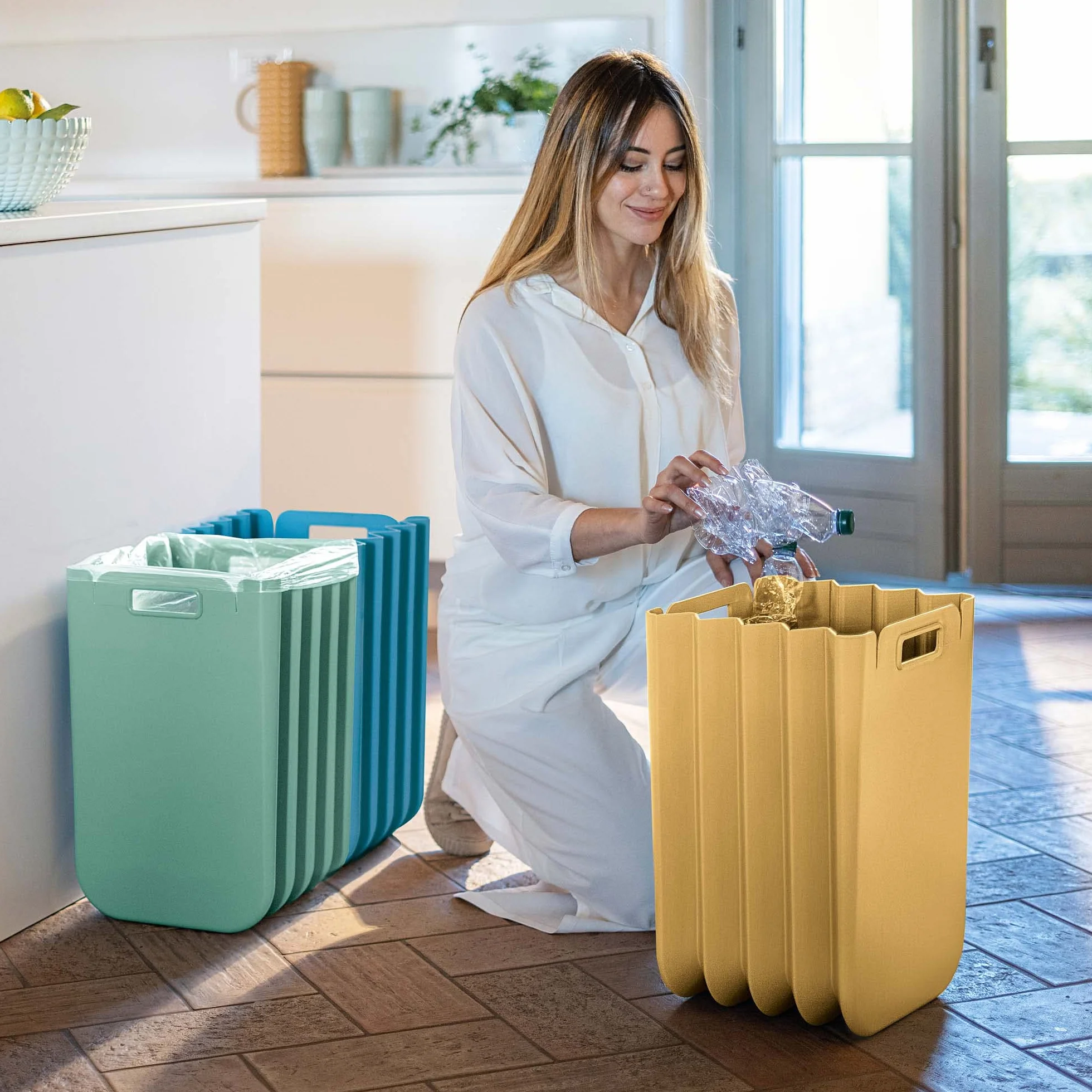 Guzzini Home kosz na śmieci mlecznobiały