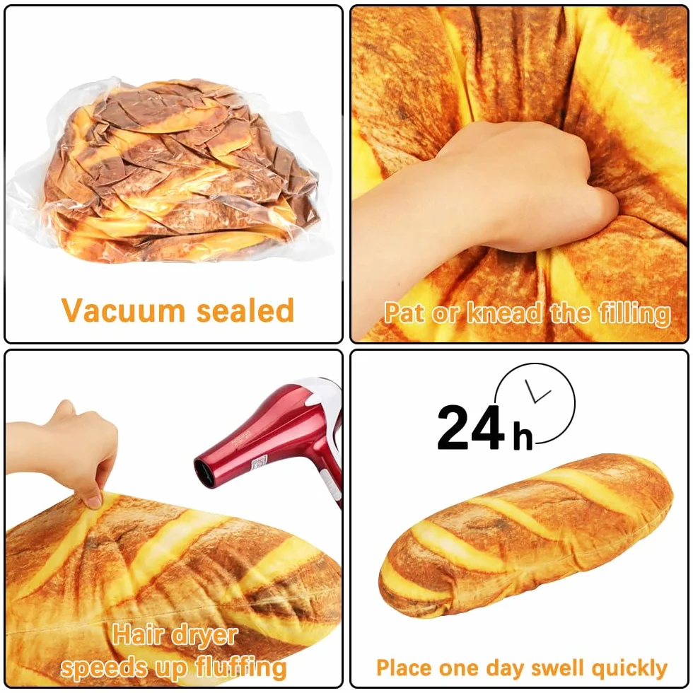 Poduszka 3D z masłem do chleba 60 cm miękka poduszka pod plecy lędźwiowe wypchana pluszowa zabawka