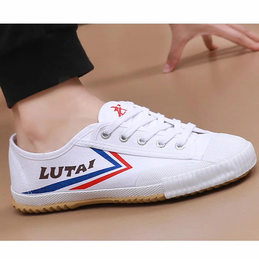 Buty do sztuk walki Aldult Unisex Tai Chi Kung Fu Sneakers Canvas Qigong Trainers Low Top Canvas Trainers,White,42 EU