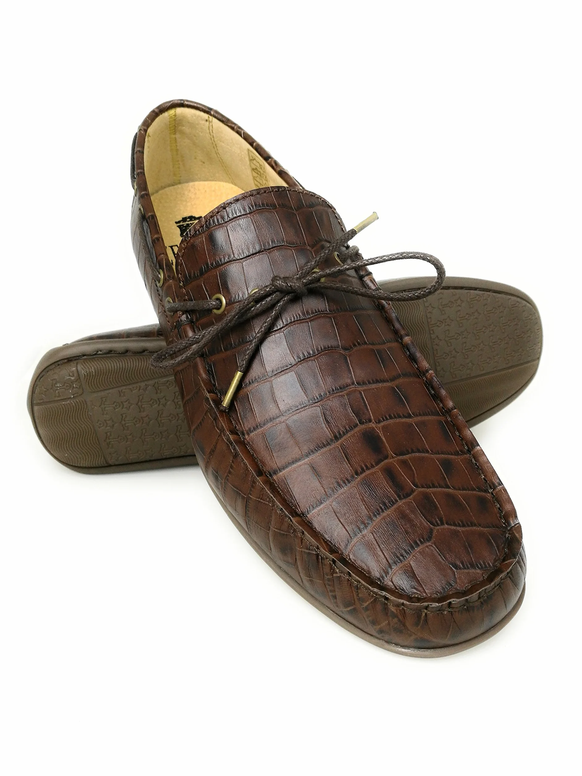 Zerimar Skórzane buty do łodzi dla mężczyzn, buty żeglarskie, męskie mokasyny, duże rozmiary, 46-50