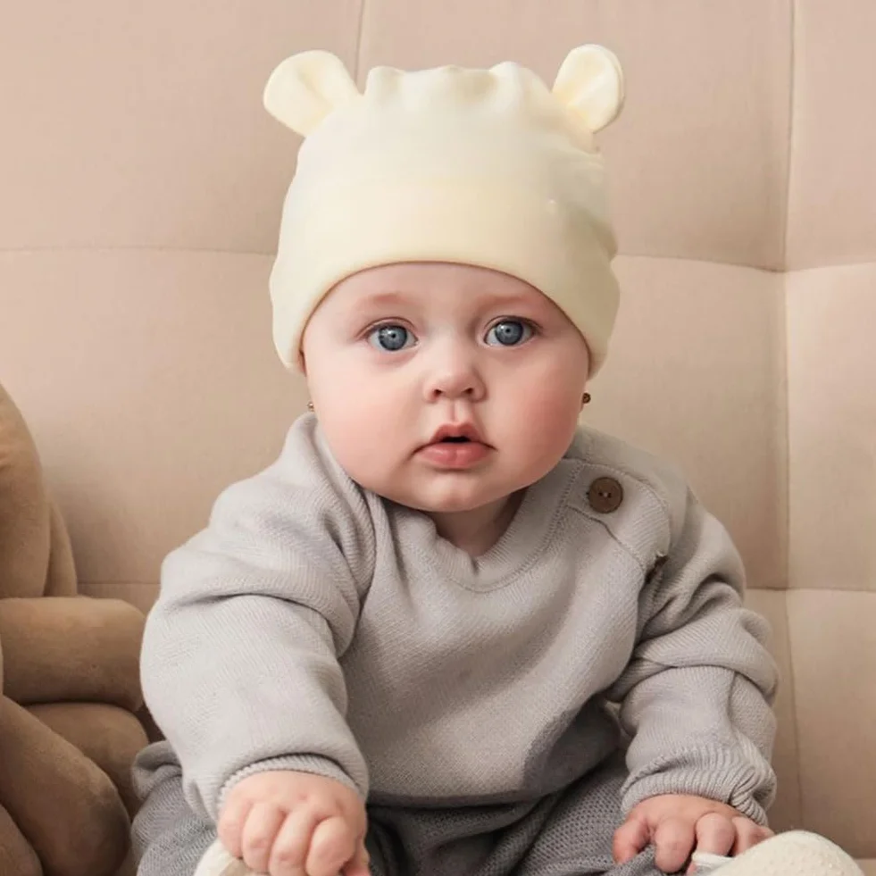 Tokaneit Czapki i rękawiczki dla niemowląt od 0 do 6 miesięcy jeden rozmiar 3 zestawy rękawiczek do czapek, urocza czapka z dzianiny dla małych dzieci, dla małych chłopców i dziewczynek