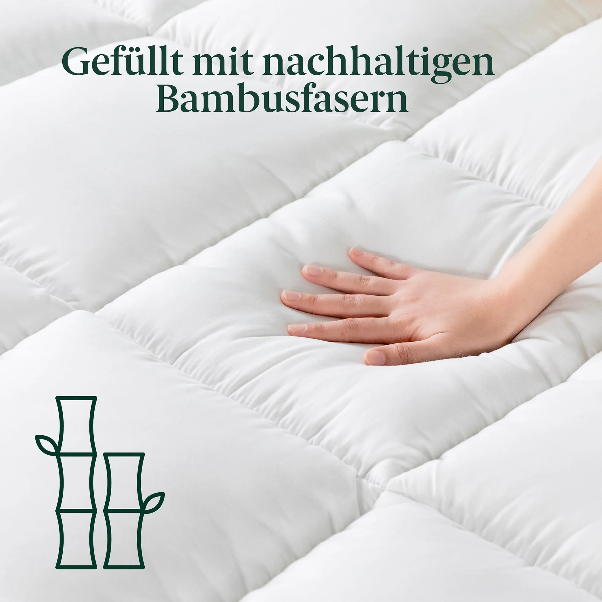 Zinus Mattress Topper, poliester, biały, 200 x 140 cm
