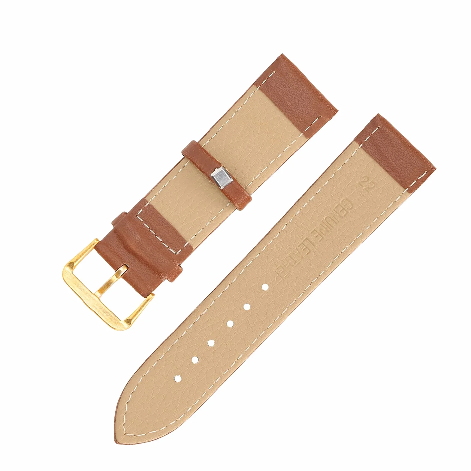 Pasek do zegarka ze sprzączką, pasek ze skóry PU Wygodny do zegarka do wymiany do ogólnego zastosowania do użytku profesjonalnego(22mm brown)