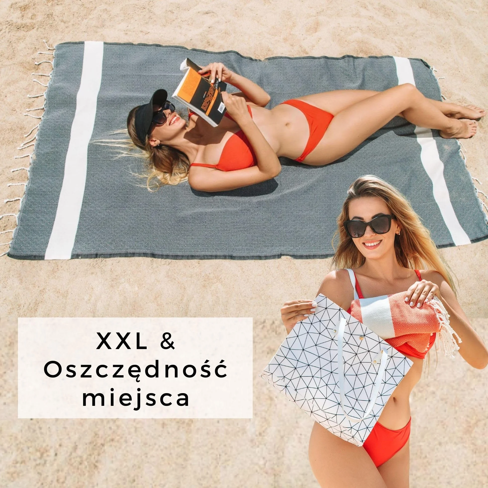 Fouta bawełniany ręcznik plażowy 100 x 200 cm orientalna tkanina sauna