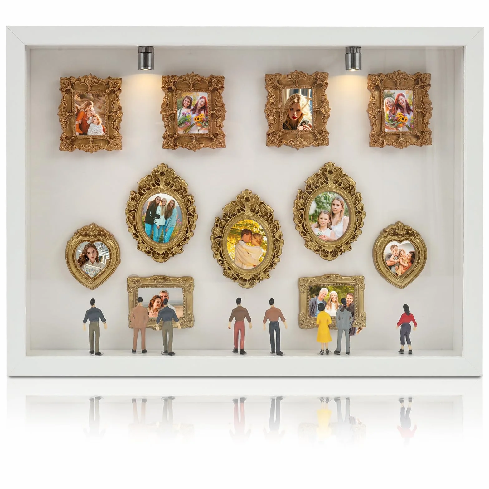 Zestaw DIY Mini Shadow Box Muzeum z 8 Ramkami i Figurkami