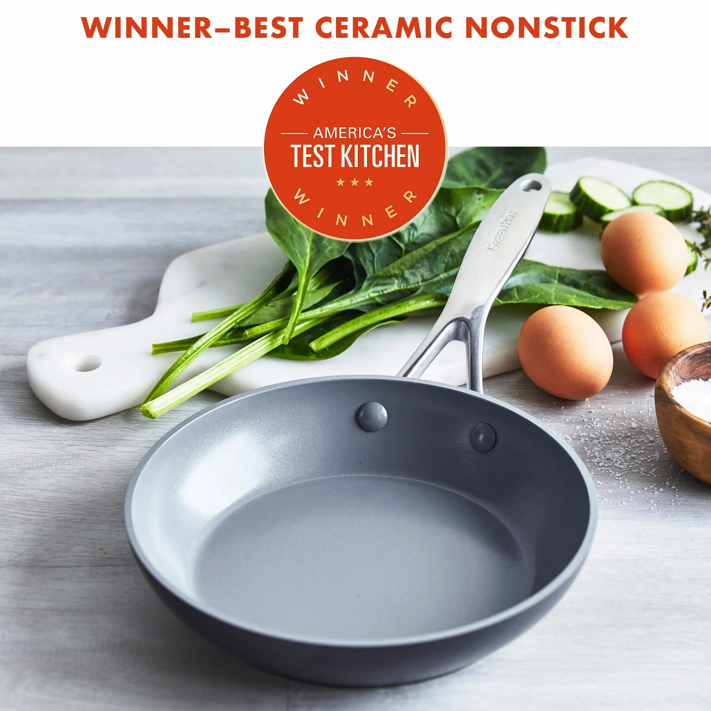 GreenPan Valencia Pro Twarda Anodowana Patelnia Ceramiczna 20 cm Bez PFA Indukcyjna Szara