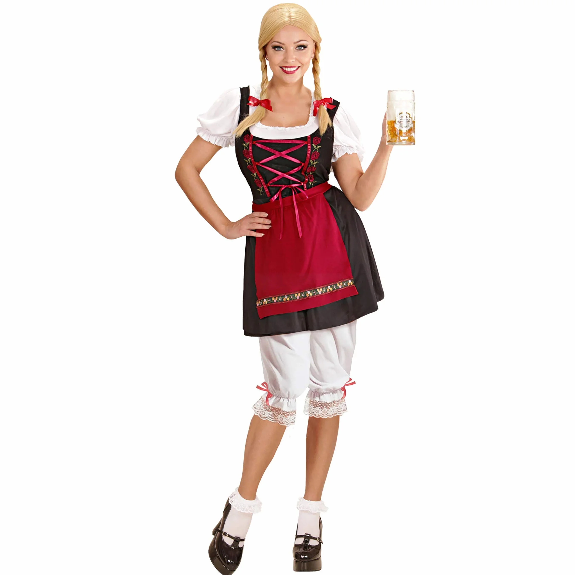 W WIDMANN MILANO Party Fashion - Bryczesy do kolan, białe, długie spodnie, festiwal folkowy, festiwal piwa, kostiumy fantazyjne