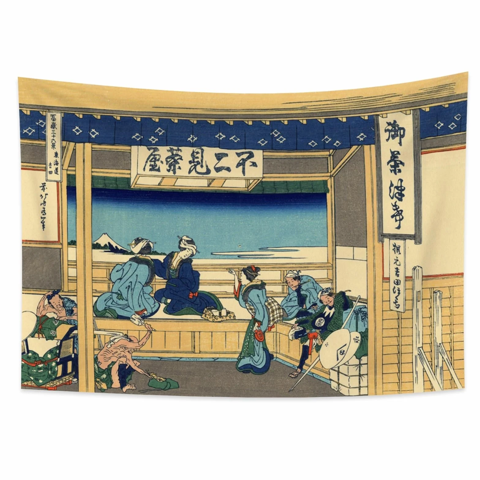 YongFoto gobelin Ukiyo-e góra Fuji 36 widoków 100 x 70 cm sztuka ścienna japoński obraz