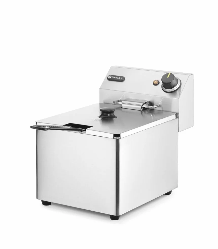 HENDI Frytownica Kitchen Line 8 l | 3500 W | Regulacja temperatury do 190°C | w zestawie koszyk i pokrywa