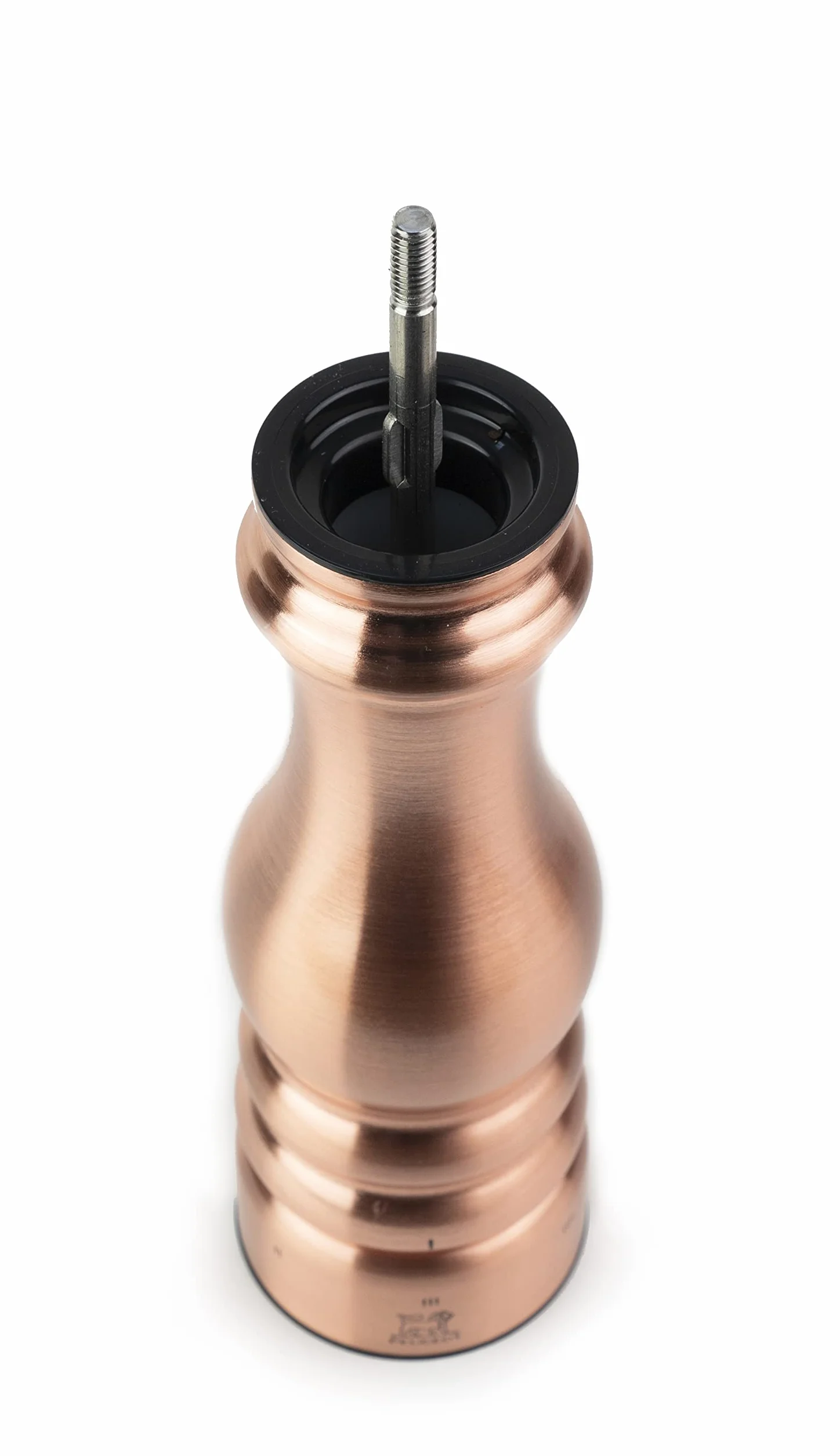PEUGEOT Paris Chef u'Select młynek do soli 22 cm + sól kamienna w zestawie - wykonany ze stali nierdzewnej - 6 wstępnie zdefiniowanych ustawień mielenia - wyprodukowano we Francji - kolor miedzi