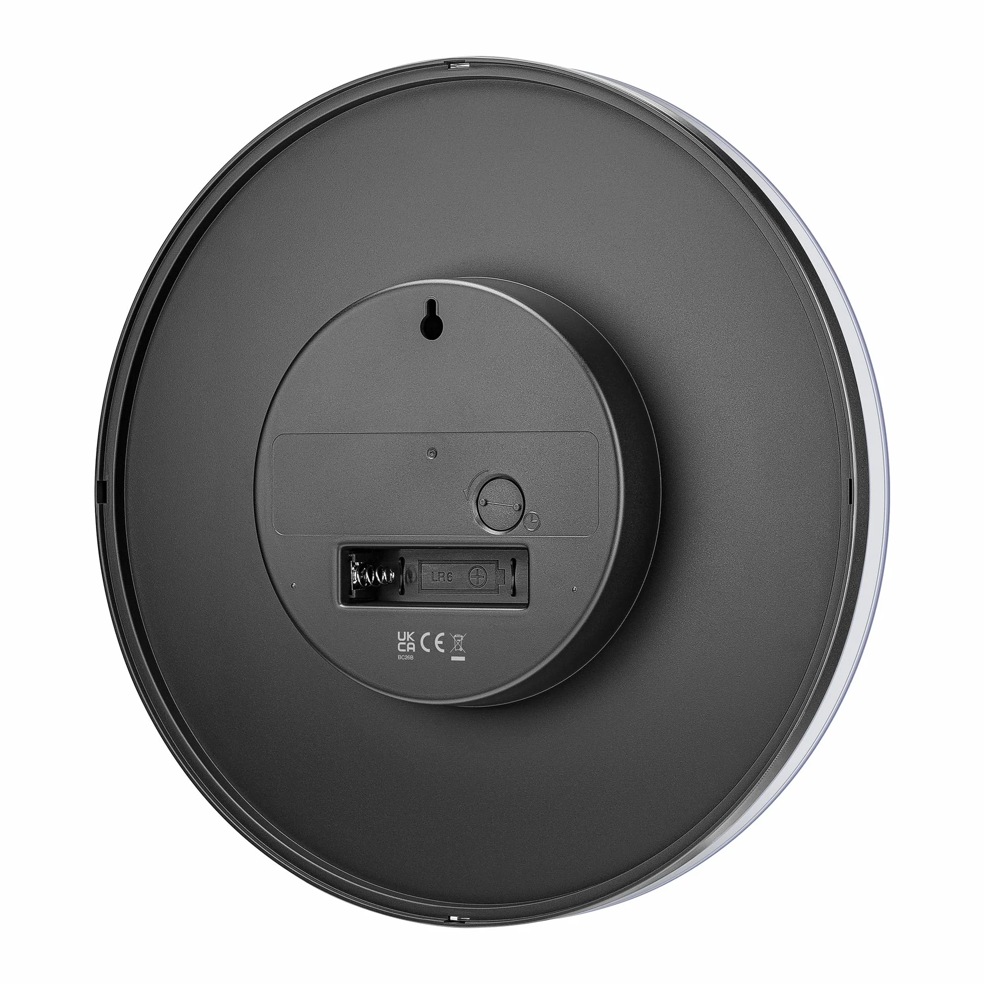 Braun BC26B Klasyczny zegar ścienny analogowy 23 cm cichy mechanizm kwarcowy czarny