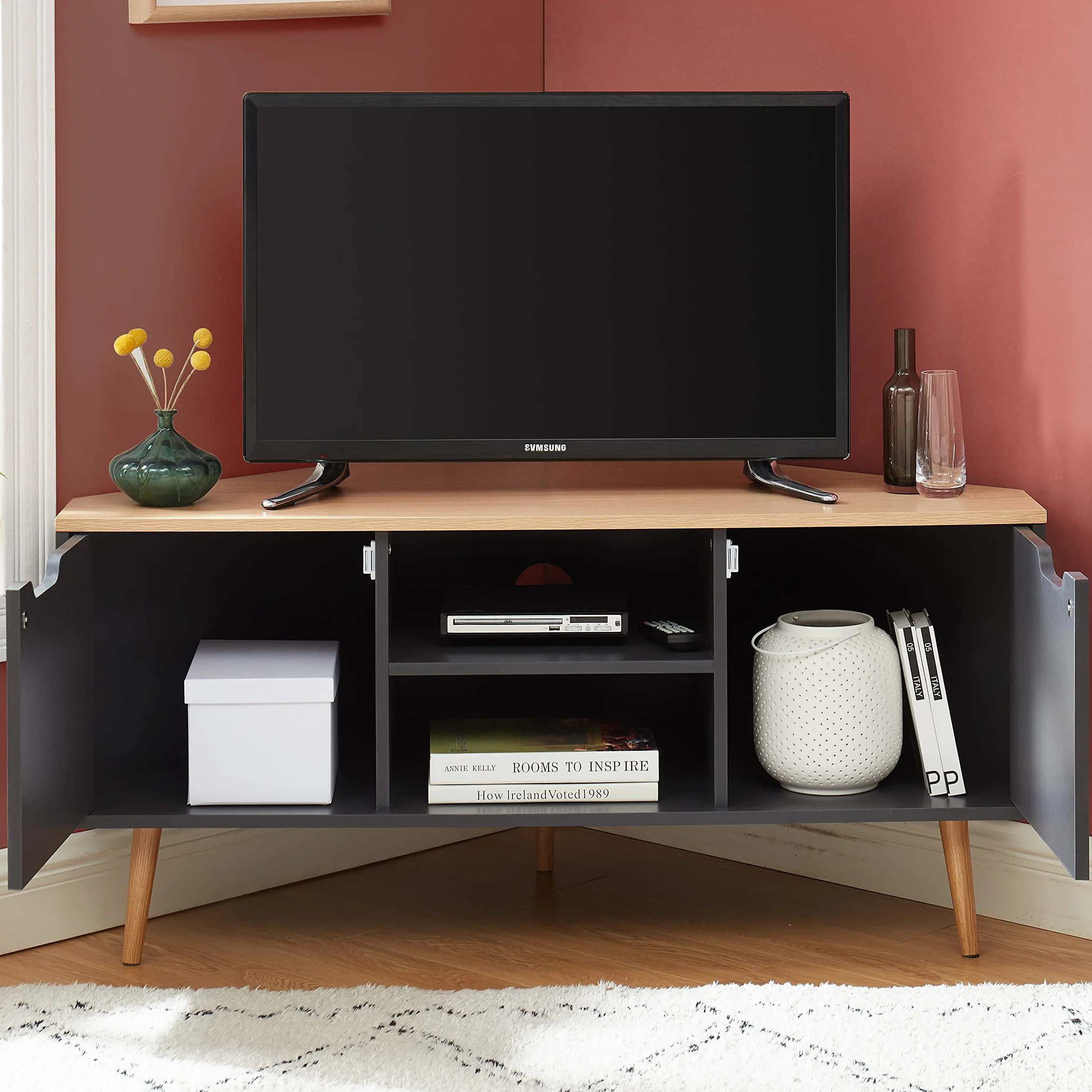 BAÏTA Szafka TV dąb antracyt 115 cm