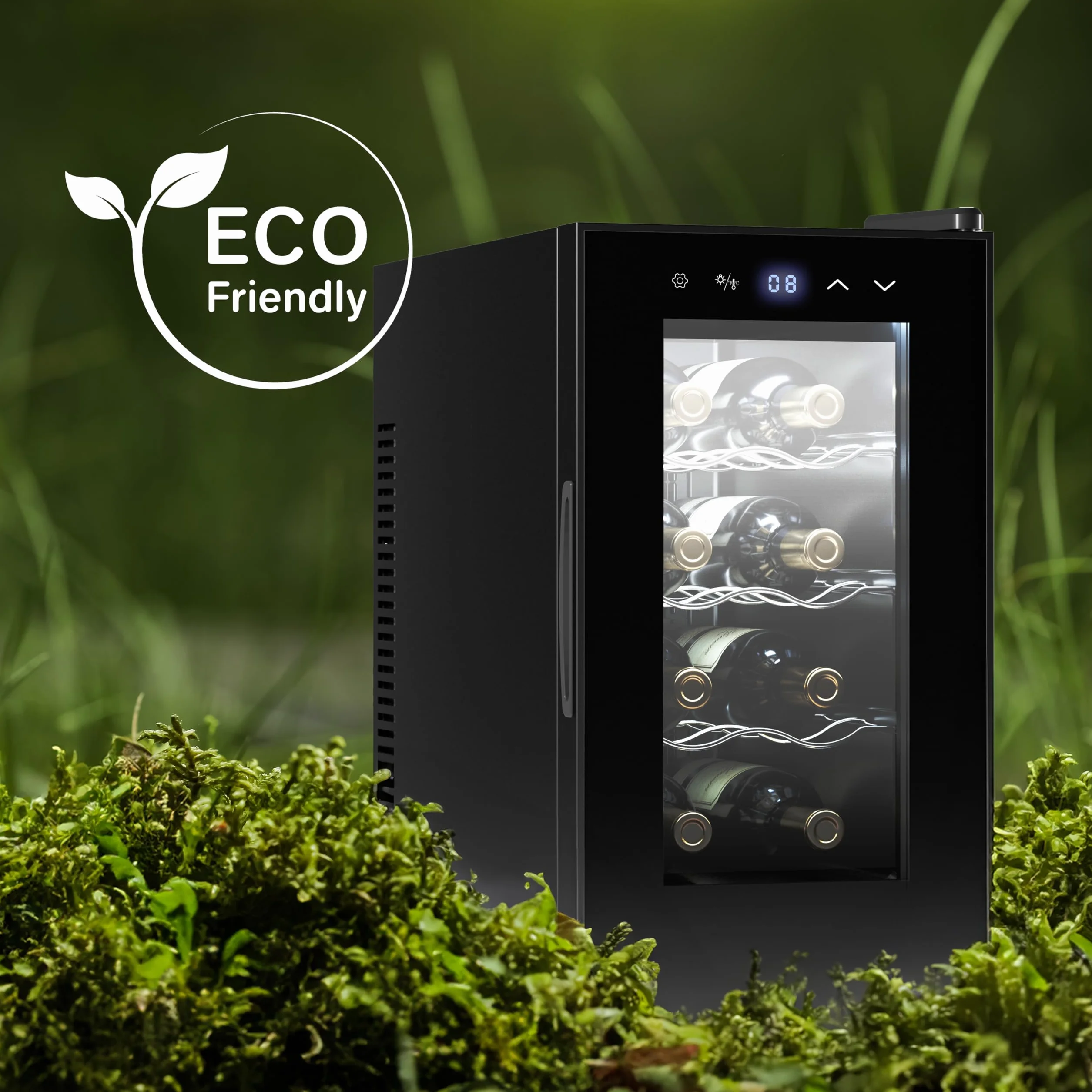 Cecotec Chłodziarka do Wina Bolero Grandsommelier 830 Coolcrystal 8 Butelek Termoelektryczna