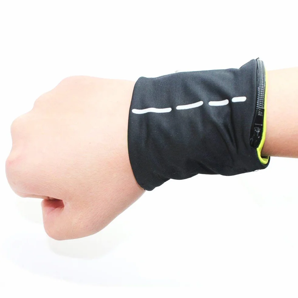 boshiho Torba na nadgarstek z zamkiem błyskawicznym, unisex, dwustronna