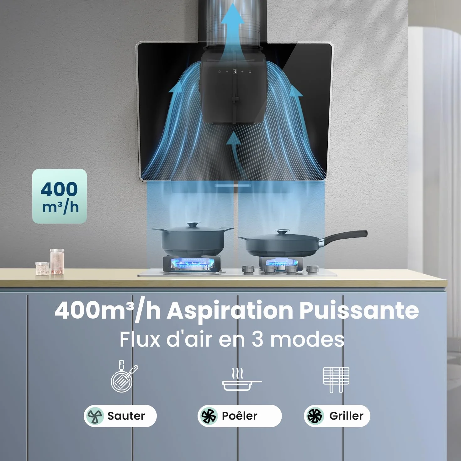 COMFEE okap kuchenny 60 cm KWH-ANGJ64B-60-FR