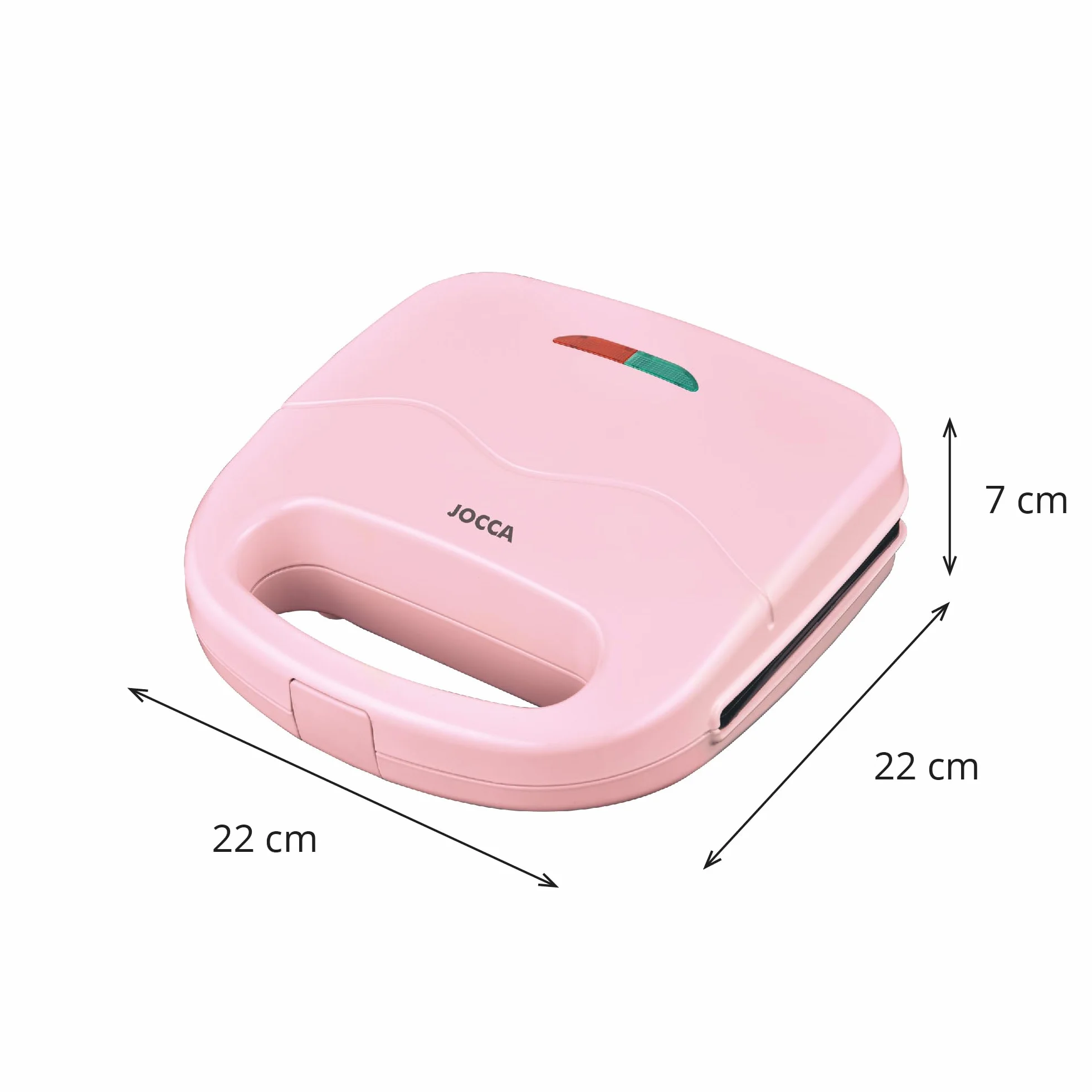 JOCCA Różowy Toster Grill 750W Nieprzywierające Płyty Grillowe Wskaźniki Świecące