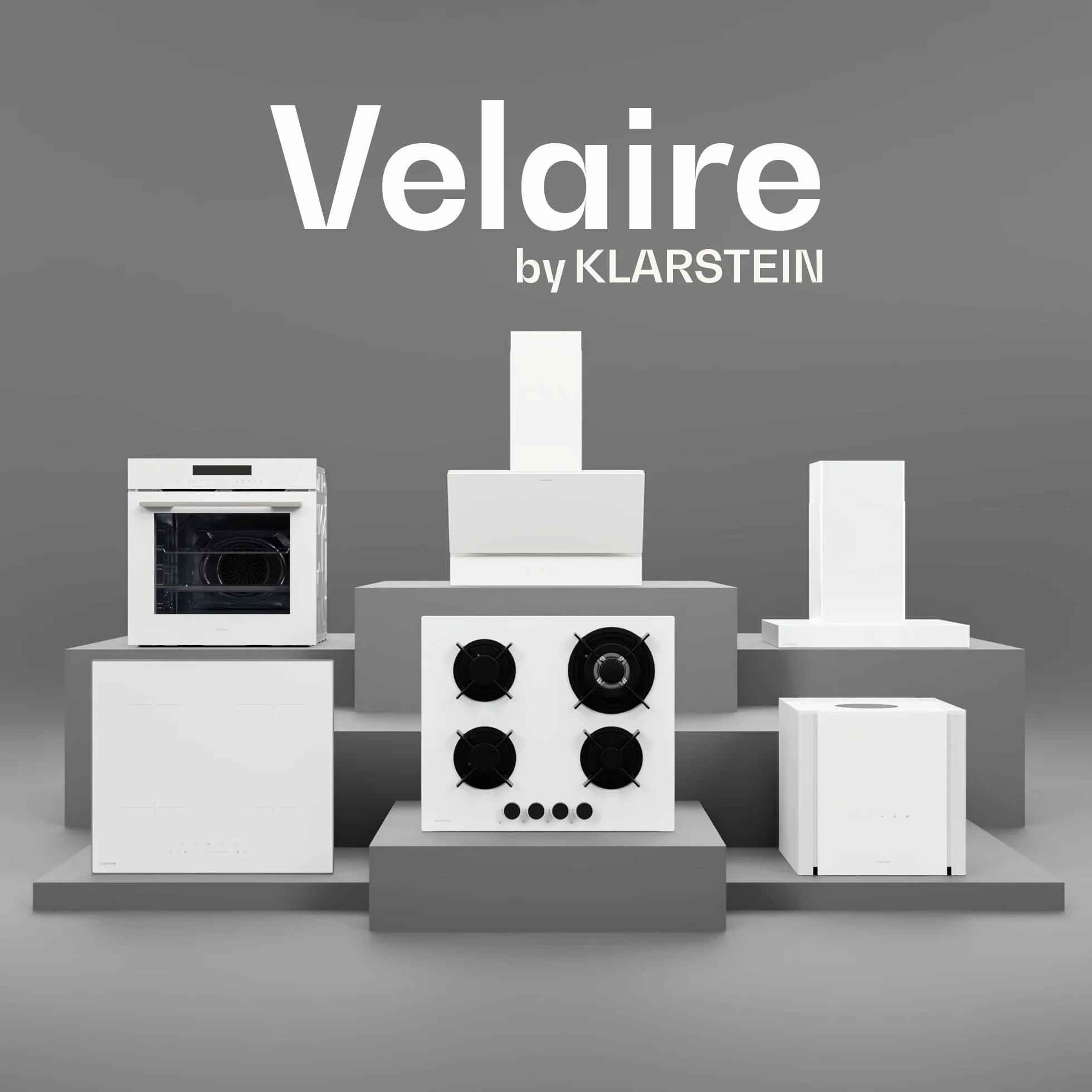 Klarstein Okap Kuchenny Velaire 60 cm 896 m³/h Boost Sterowanie Dotykowe Klasa A++ LED Biały
