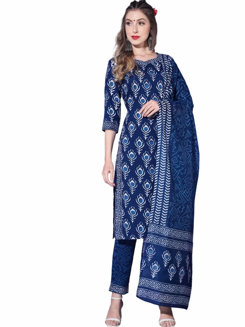 KULIA® Etniczna Kurti ze spodniami Tradycyjna sukienka dla kobiet Coctail Party Wear Projektant Kurtis Zestaw Ubrania indyjskie Casual Dress Haft Praca Tkanina ze sztucznego jedwabiu Kobiety Kurti