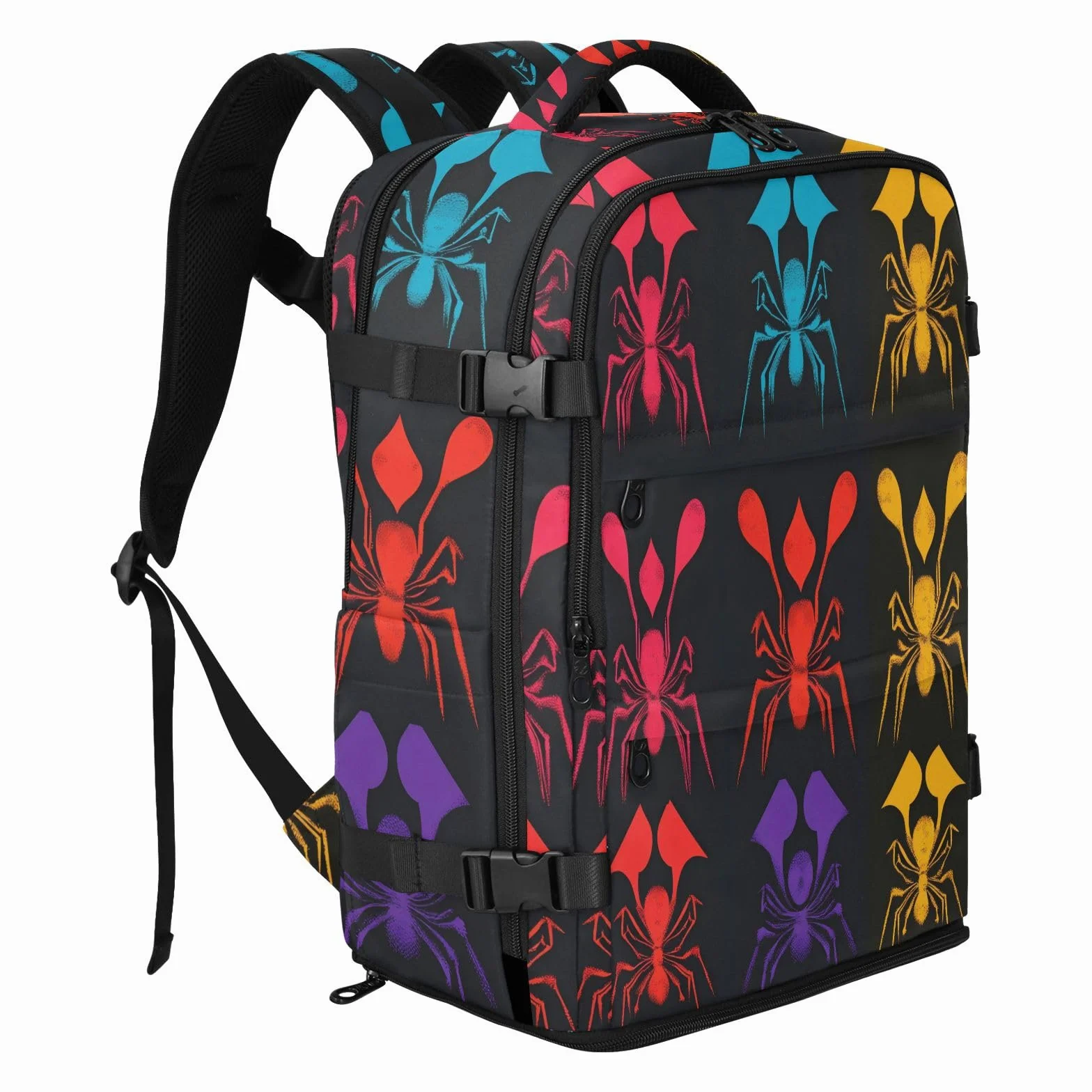 Damski plecak torba na laptopa 15,6 cala do samolotów 20 l | Stylowa torba studencka owad szczęśliwy wzór Halloween 15 cali torba na laptopa do szkoły mochilas para laptop de hombre 20L