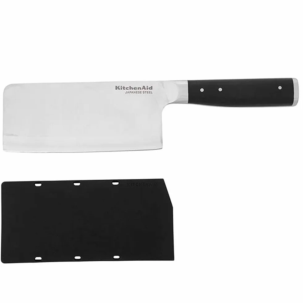 KitchenAid Nóż kuchenny tasak do mięsa i warzyw stal japońska 15 cm czarny