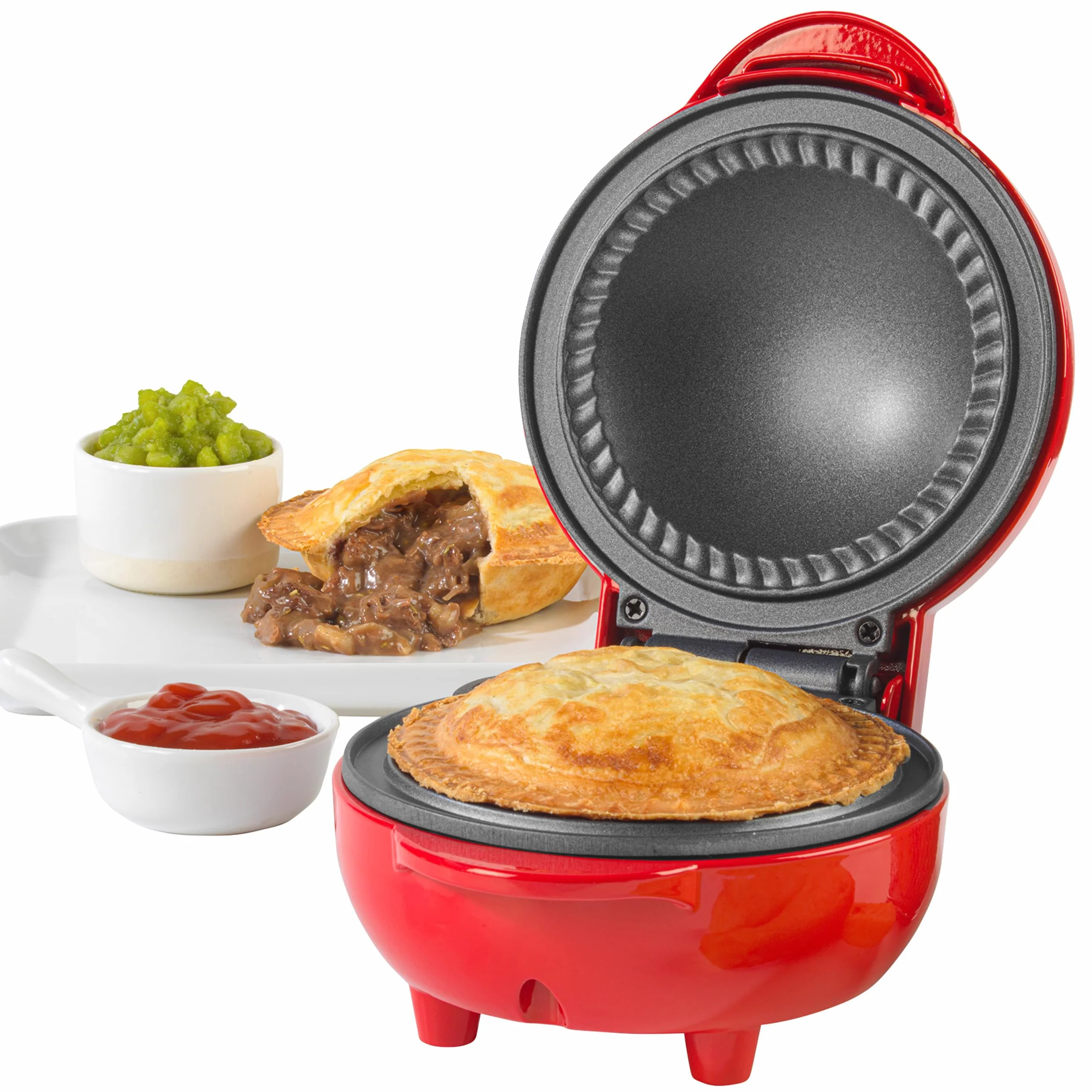 Giles & Posner EK4914 Mini maszyna do robienia ciast, płyta nieprzywierająca 12,5 cm, podgrzewanie wstępne 3 min, krawędź do zaciskania