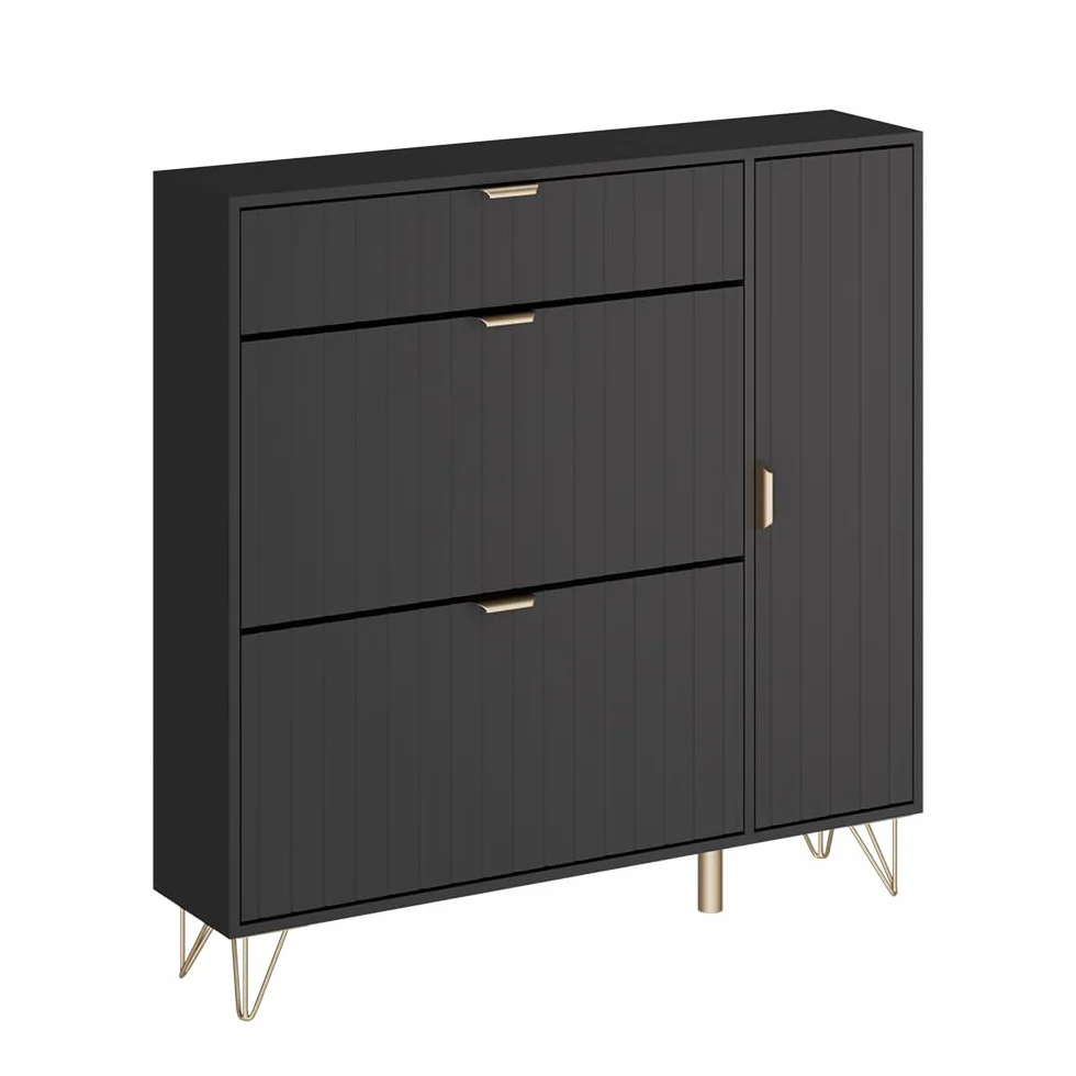 Vicco Szafka na buty Helge Czarny 108 x 107.5 cm