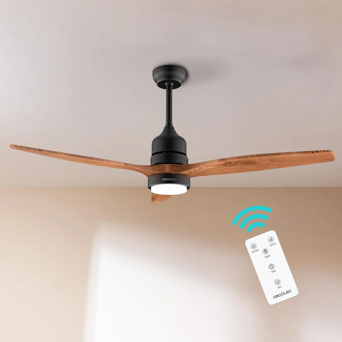 Cecotec Wentylator sufitowy EnergySilence Aero 5230 DarkWood 40 W LED pilot zdalnego sterowania