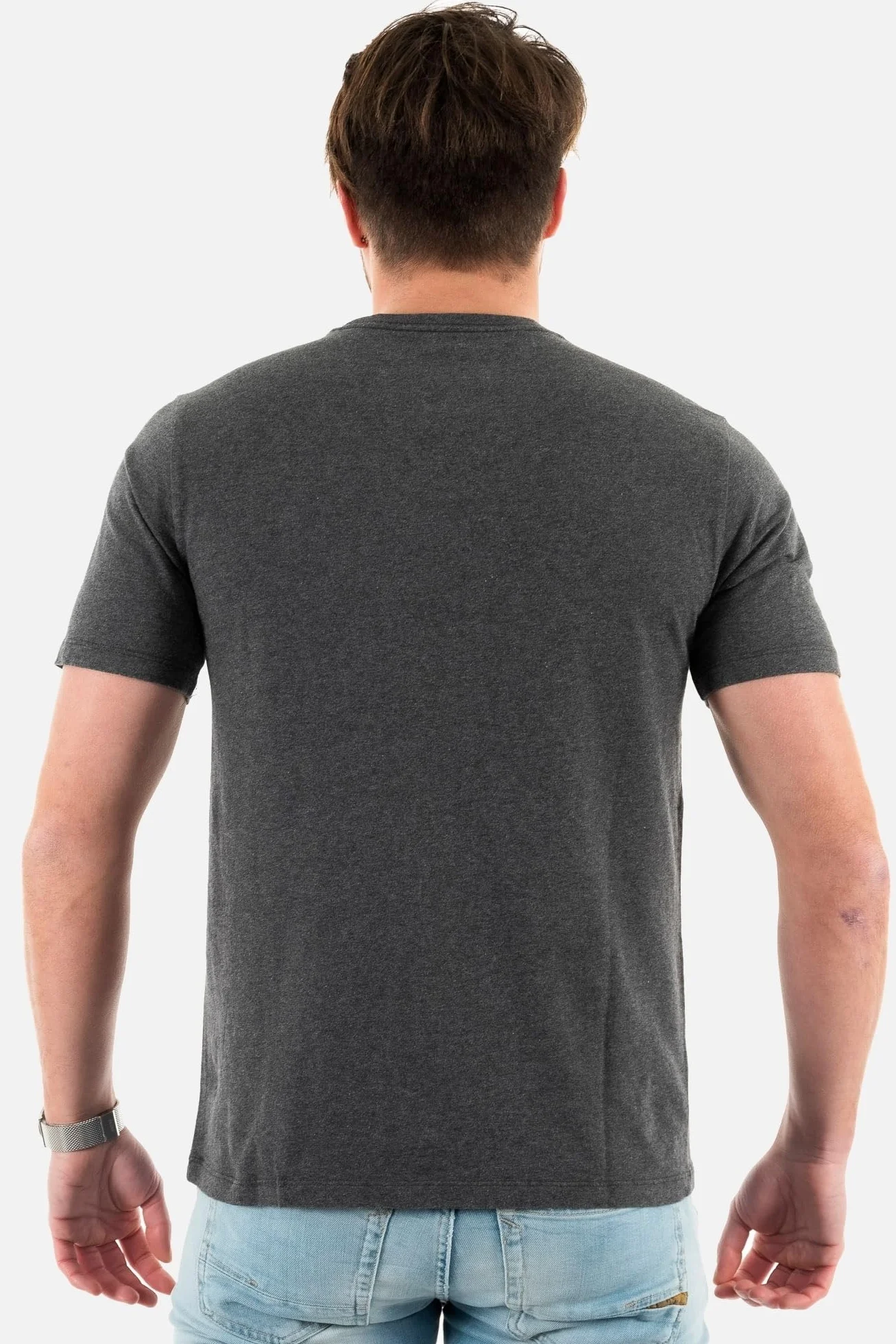 Levi's Mężczyźni Ss Original Housemark Tee T-Shirt, Dark Charcoal Heather Dkr, L