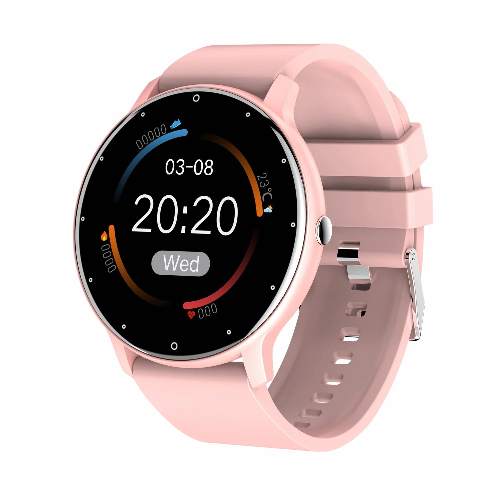 KANBUN Inteligentny zegarek męski pełny ekran dotykowy sportowy zegarek fitness IP67 wodoodporny smartwatch dla systemu Android (jeden rozmiar, żółty1)