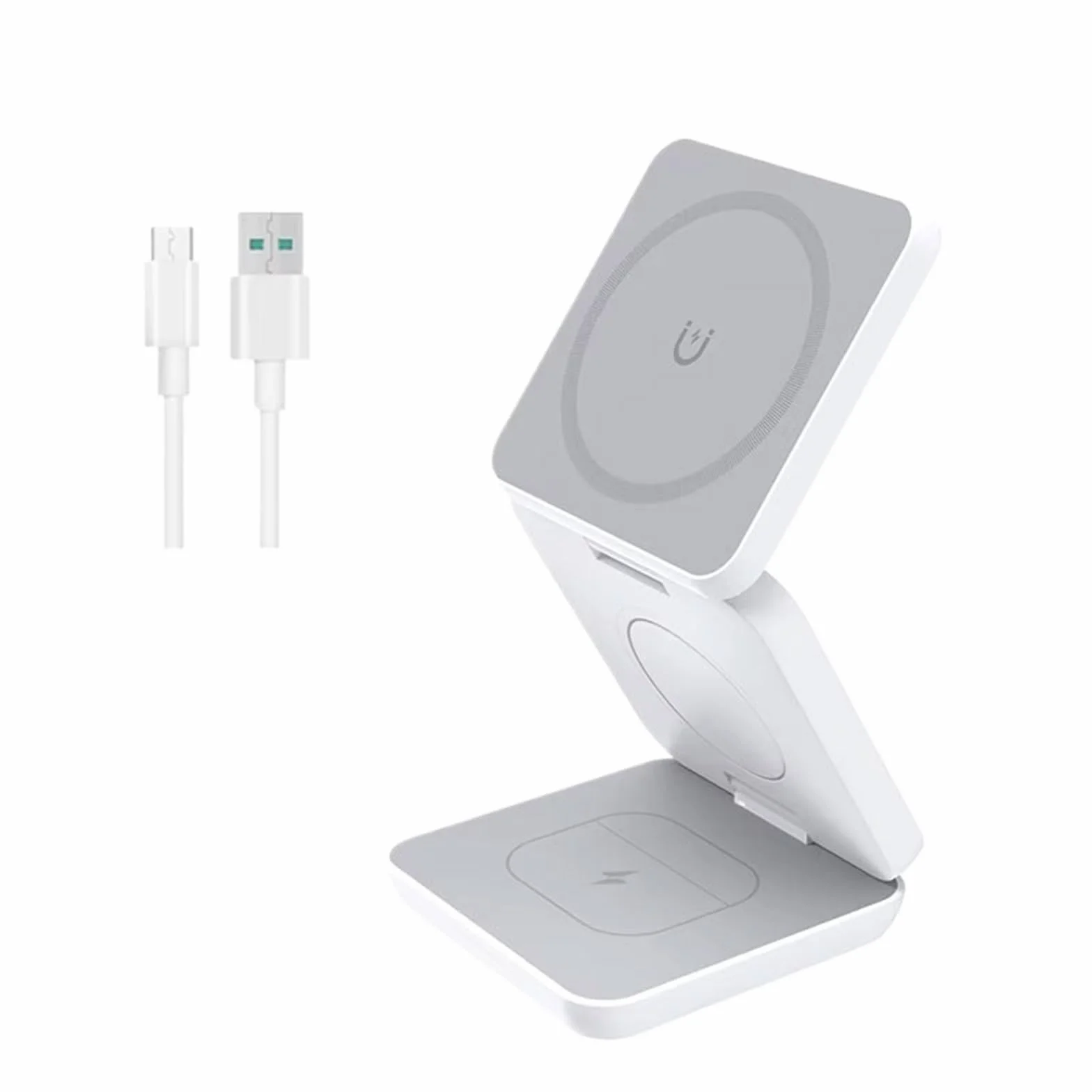GUMMMY Bezprzewodowa ładowarka 3 w 1 stojak magnetyczna składana bezprzewodowa stacja ładująca do telefonu 15 14 13 12 Pro Max IWatch 8 9 ładowarka