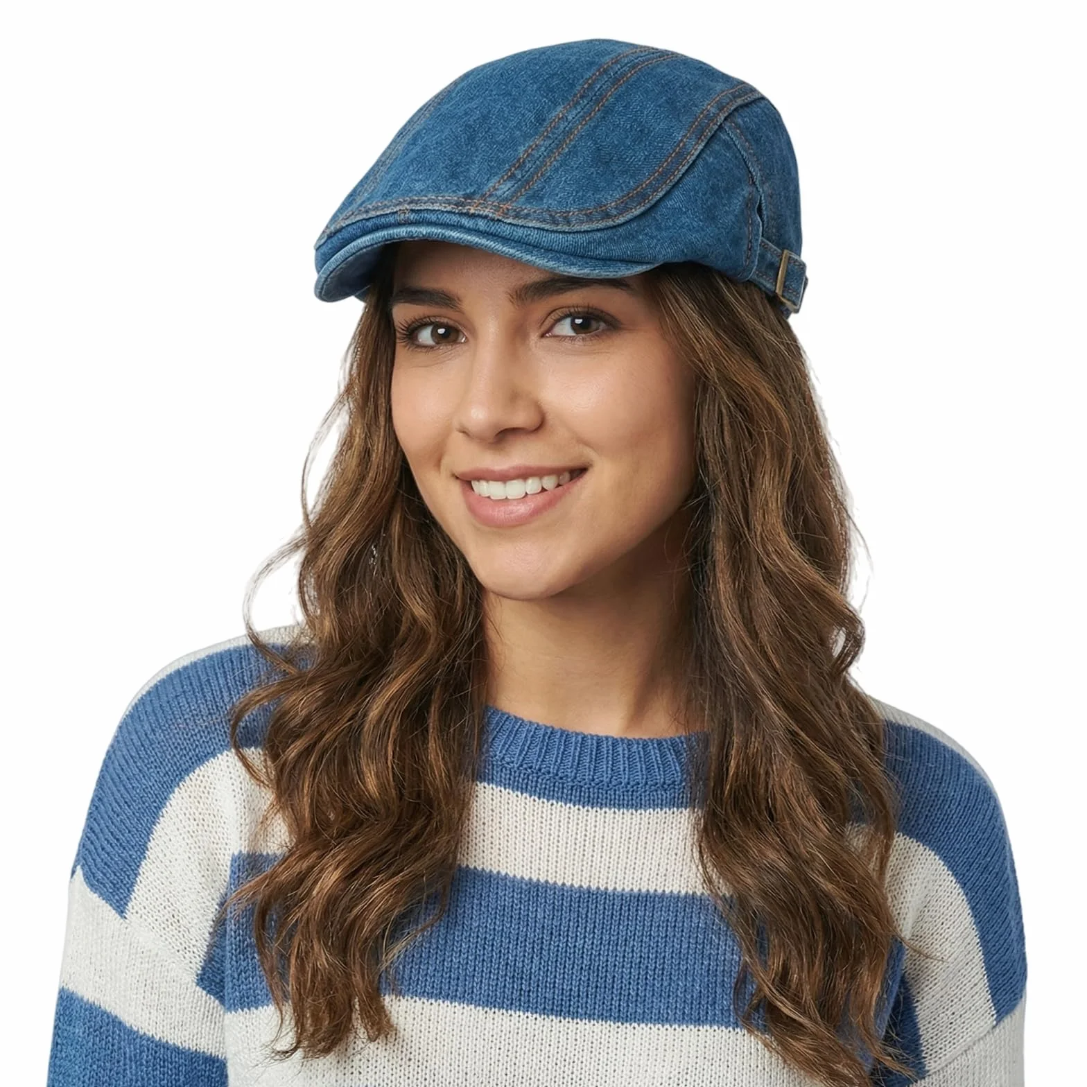 Kapelusz męski z denimu, bawełna, beret, czapka z daszkiem unisex płaska czapka Ivy Newsboy Cabbie Caps Driving Hut
