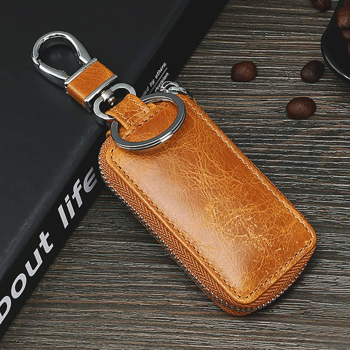 Skórzana torba na kluczyki samochodowe, etui na kluczyki samochodowe