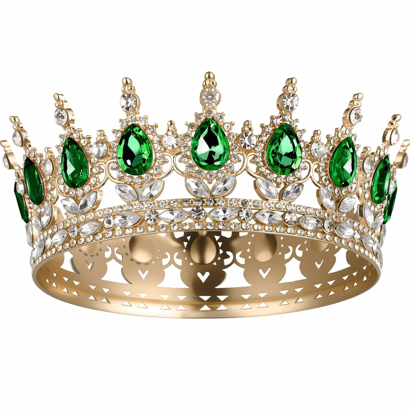 Korona damska, tiara iskrząca ze strasu, diadem vintage, złota korona na tort, błyszczący diadem, ozdoba do włosów dla dziewcząt, księżniczek, na urodziny, dla panny młodej, na urodziny, wesele