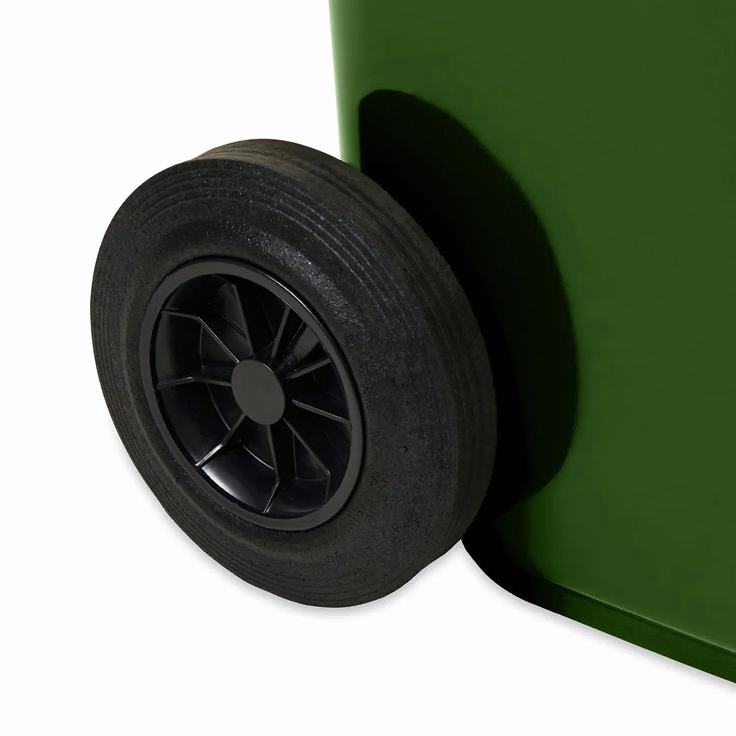 Kosz na kosz na śmieci pojemnik na śmieci | 120 litrów | z kołami | Mechaniczny system podnoszenia | plastik | zielony kolor