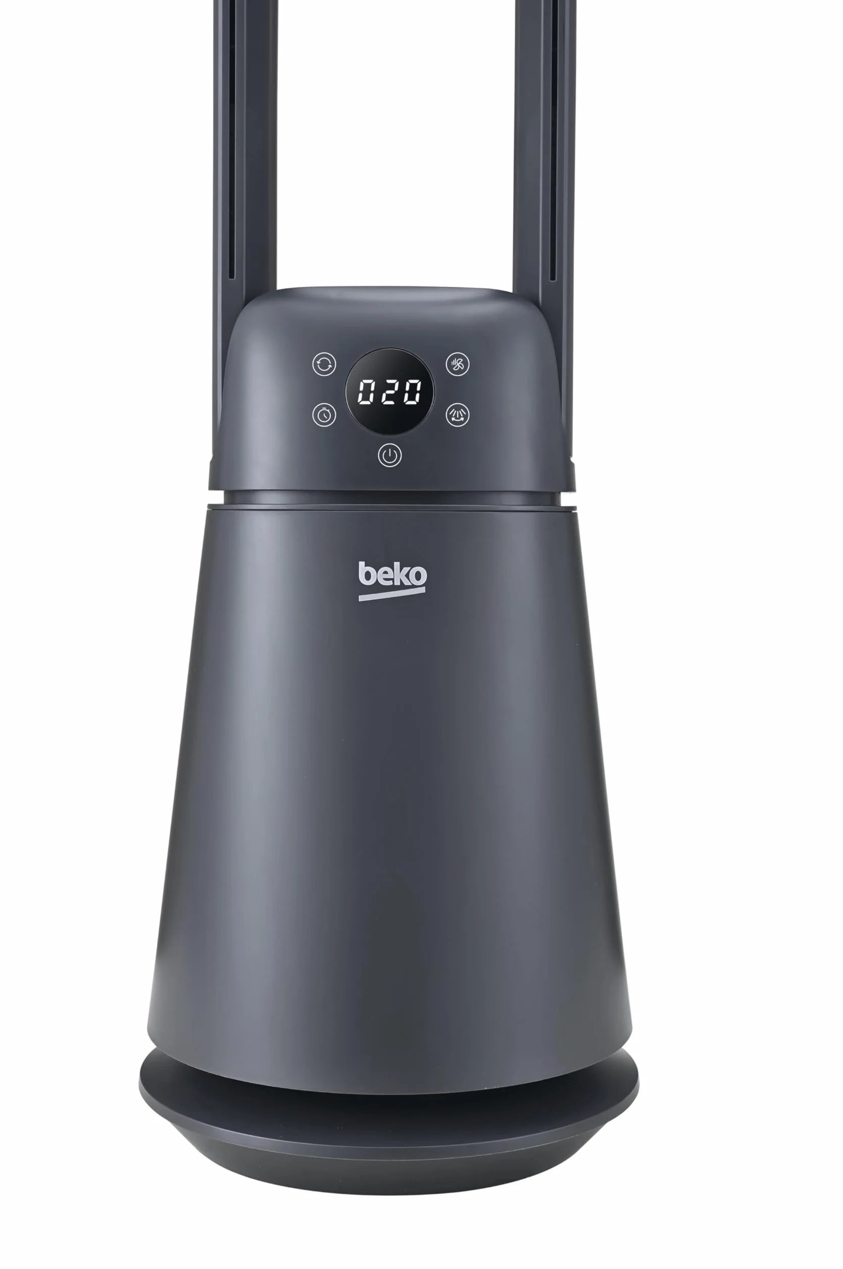 Beko EBA5000B wentylator bezłopatkowy 37 W 20 prędkości wyświetlacz LED timer 8 h pilot czarny