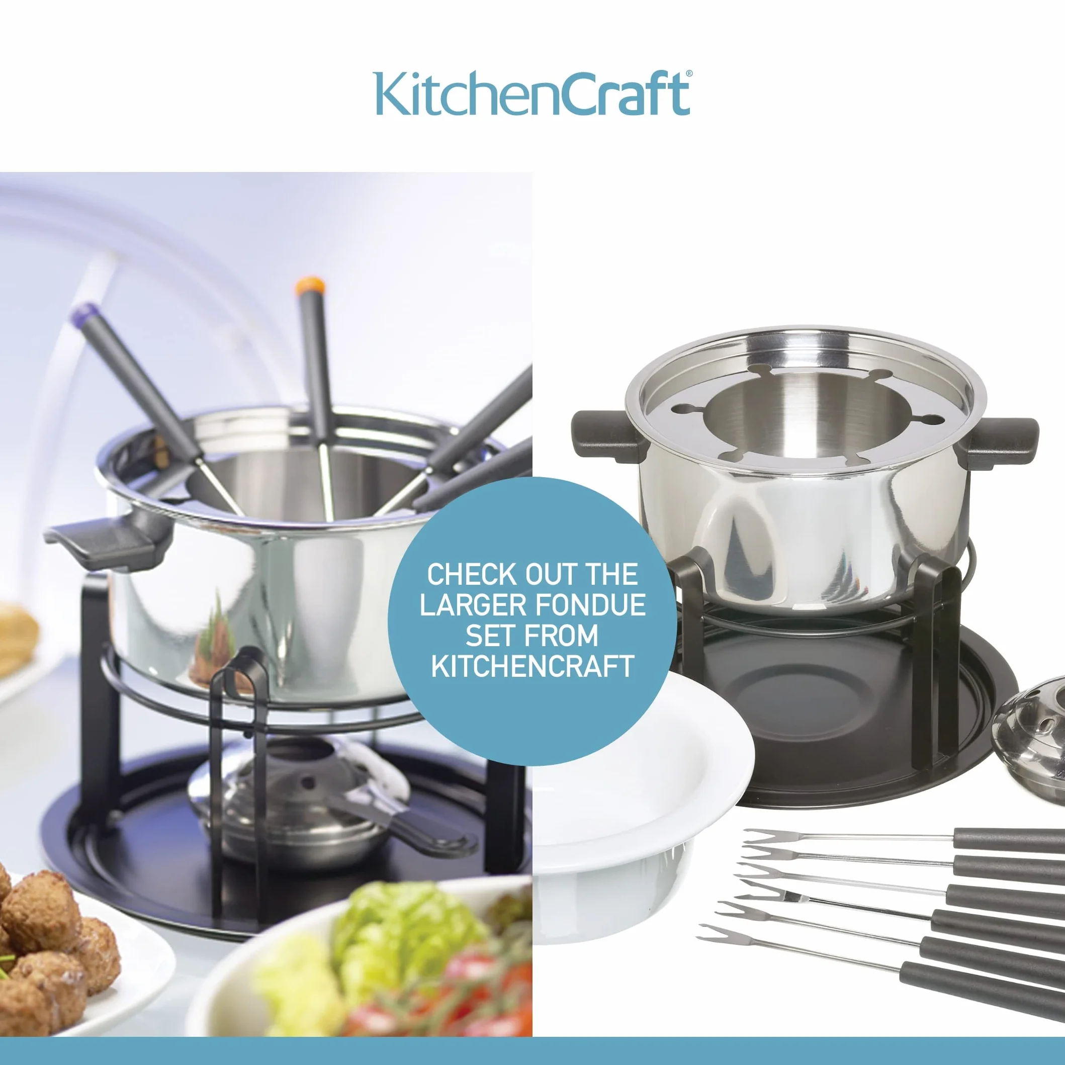 KitchenCraft Zestaw do Fondue Czekoladowy Pudełko Upominkowe Biały