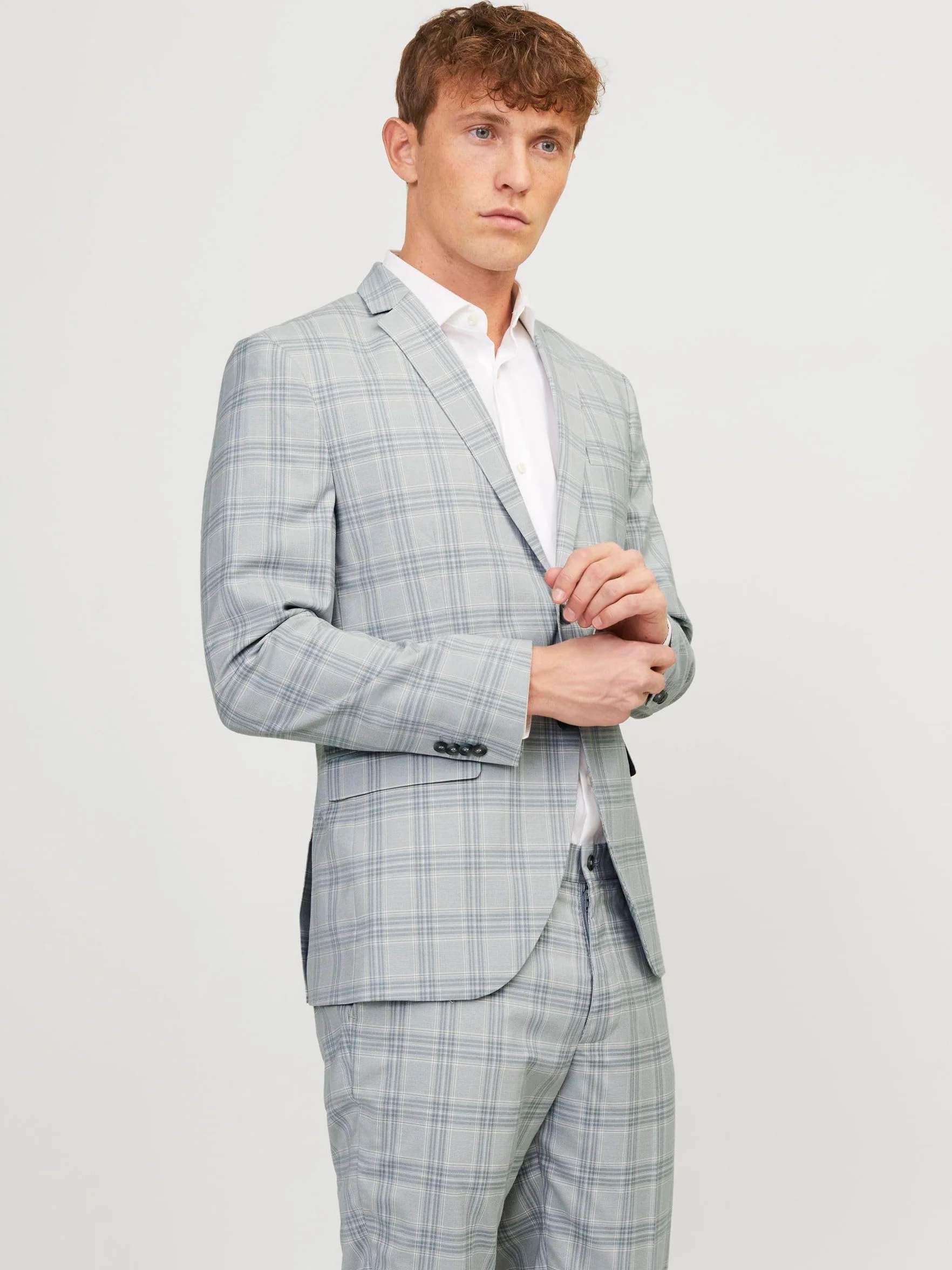 JACK & JONES marynarka Mężczyźni Jprfranco Check Blazer Sn