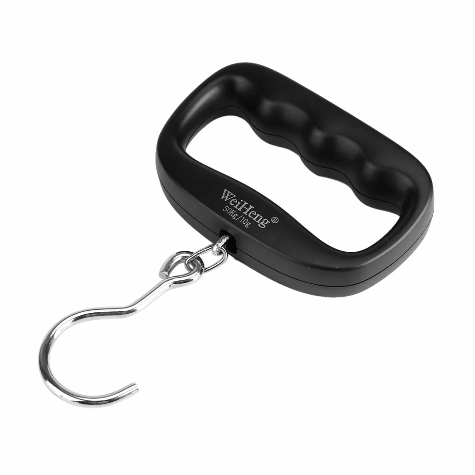 WEIHENG 50kg / 10g Cyfrowa Wisząca Waga Hakowa Wyświetlacz LCD Funkcja Tary Hak Wisząca Przenośna Elektroniczna Waga Bagażowa Waga Pocztowa Bez Baterii