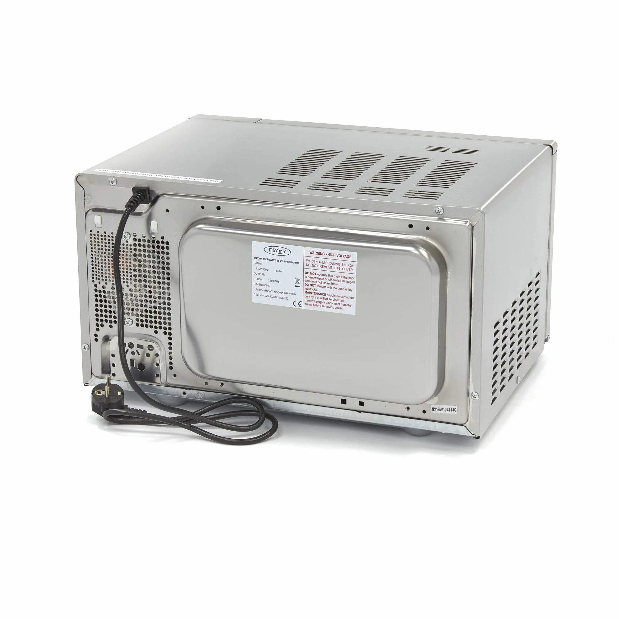 Kuchenka mikrofalowa 25 l 900 W stal nierdzewna wolnostojąca